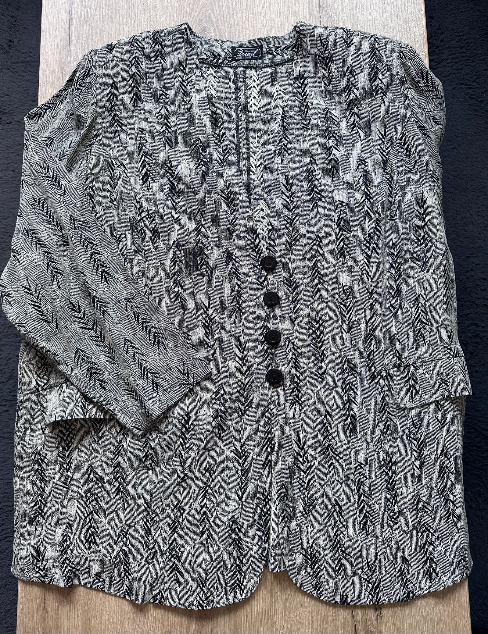 Blazer Vintage Chic  – Créations Doucel Paris Made in France (T. 48/50) – photo 8